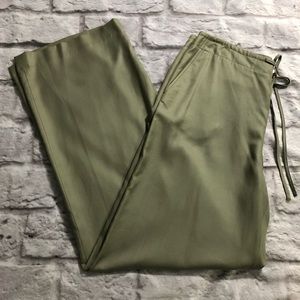 Ellen Tracy Pants Wide Leg Pockets 100% Silk Size 2 NWT